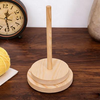 Wood Yarn Stand Holder Spinning Knitting Tool Crochet Yarn Supporter Rotating Thread Spool Wool Ball Winder Rotation Spinner