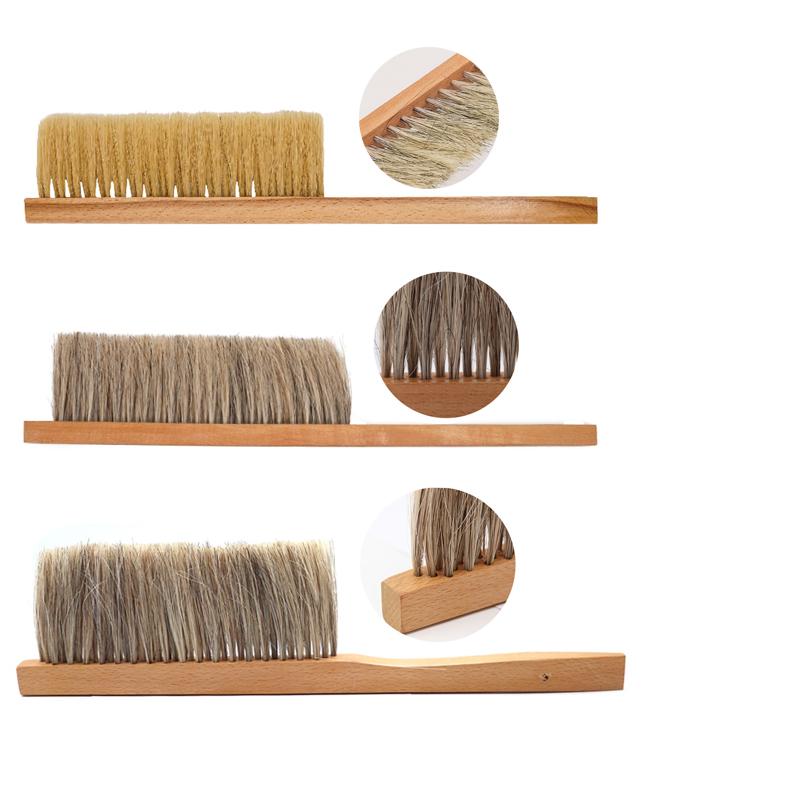 Beehive Cleaning Brush Wooden Handle Soft Brush Three Rows Bristle Bee Sweep Beekeeping Tools Bristles Farm Beekeeper Equipments