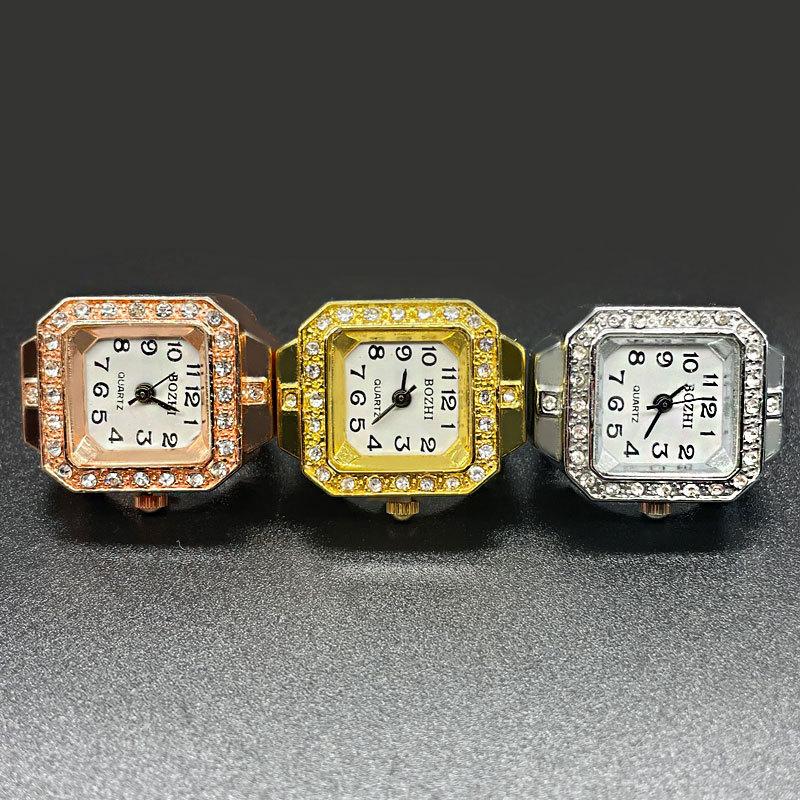 Vintage Mini Finger Watch Boho Style Adjustable Unique Cool Watch Ring Jewelry Birthday Gifts for Women Men Kids