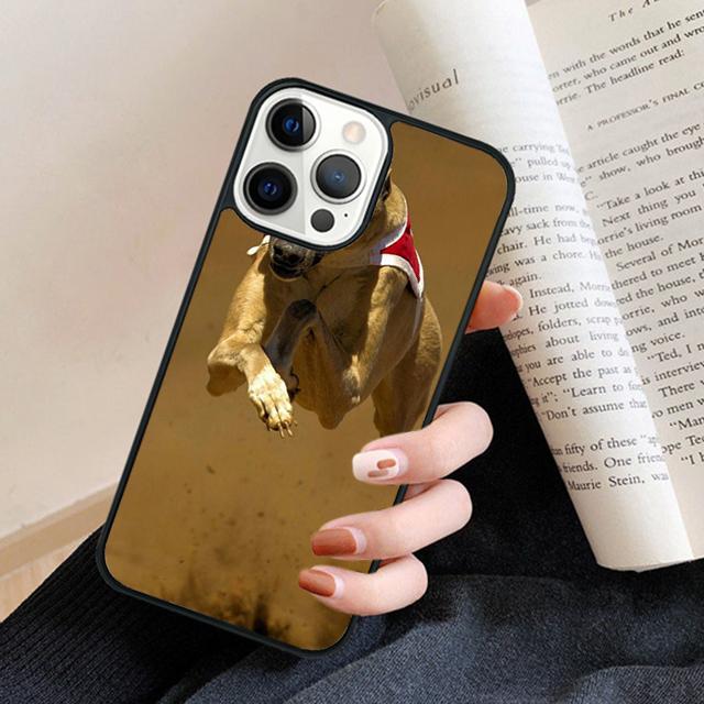 Awesome Sitting Fawn Greyhound Dog Phone Case Back Cover for IPhone 18 17 Air 16 15 14 13 11 12 Pro Max Plus