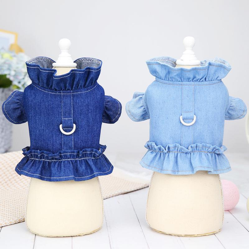 Denim Harness Vest for Small Dogs and Cats - Spring & Autumn Style