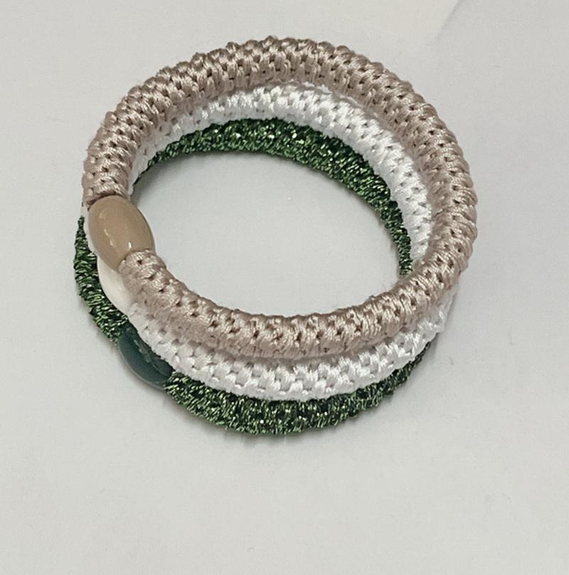 3 Stück/Set Damen Mode Golddraht Haargummis Elastische Spiralhaargummis Für Mädchen Haarspangen Scrunchie-Accessoires Knekkies