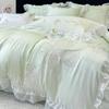 Princess A-Line Tencel Lace-Trim Summer Ice Silk Bedding Set
