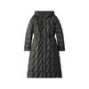 Korean version of the new fashionable thickened down jacket for women's medium and long models, over the knee, lengthened waist and thin warm jacket