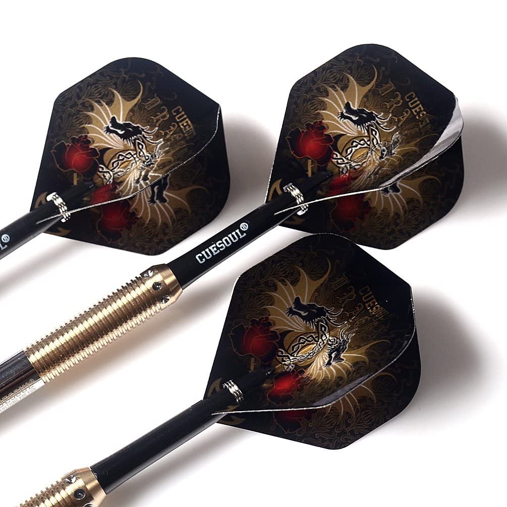 CUESOUL Dragon Deluxe Brass Steel Tip Darts Set, 21g F2301-L