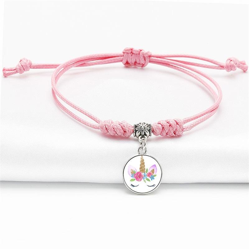 

Браслет Мультяшный Очаровательный С Фиолетовыми Камнями Единорога Идеальный Детский Для StyleA