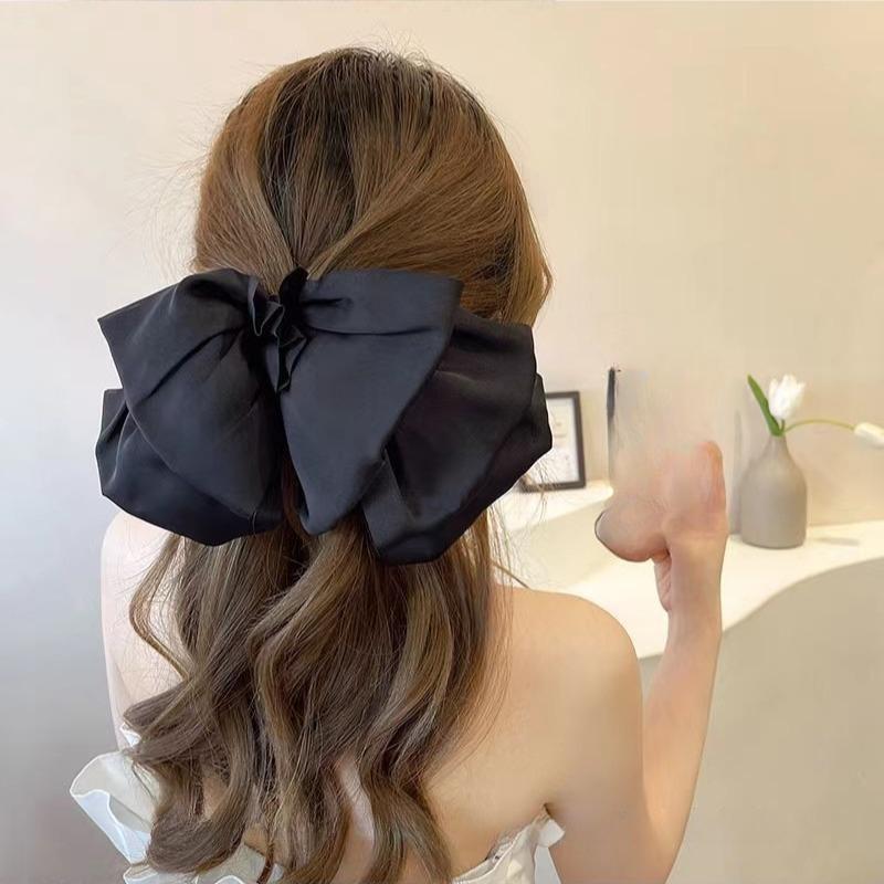 1 Stück Neue Koreanische Mode Bogen Haarnadel Einfarbig Elegante Haarspangen Kopfbedeckung Mädchen Kinder Haarschmuck