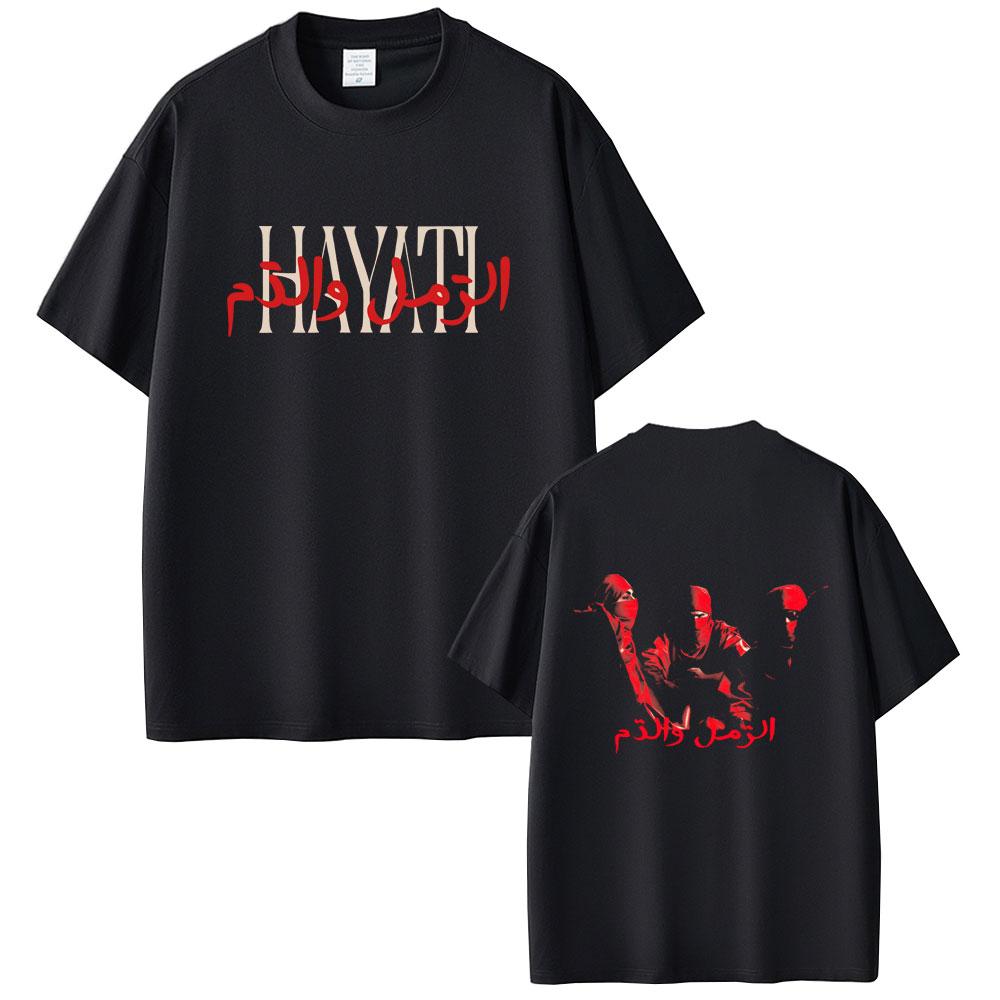 Rapper Niro HAYATI Album Graphic T Shirts Male Fashion Oversized Streetwear Men Women Casual Soft Cotton Short Sleeve Tshirt