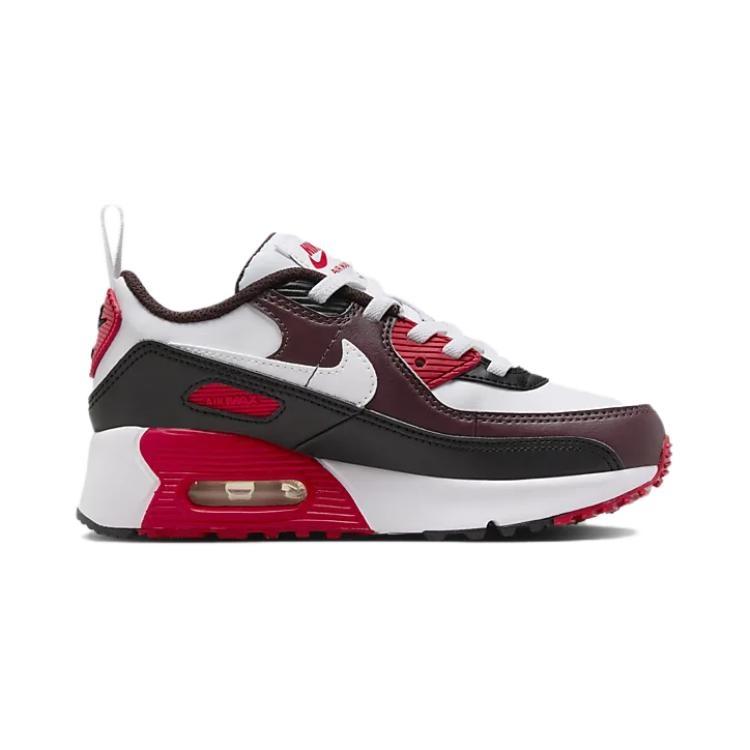 Nike Air Max 90 EasyOn Cushioning, Wear Resistant Low Top Kids Lifestyle Shoes White Red Black Kids' HF6357-600