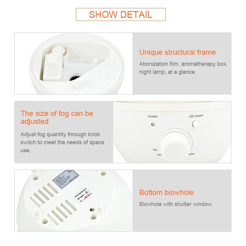 Air Humidifier  Essential Oil Diffuser 7 Color LED with Carve Mist Maker   Office Fogger Baby Room Aromatherap