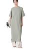 Polyester Rib Cut Drop Shoulder Size F Light [Nano Universe] Dress, Women's, 130, Green, 673-6119327
