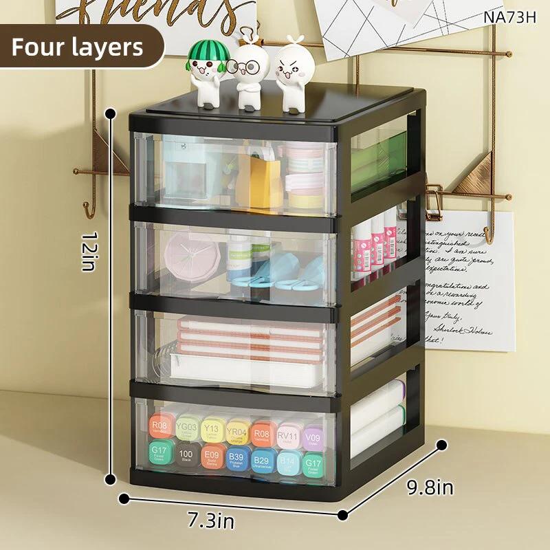 Desktop Storage Box Drawer Type  Large Capacity Desk Storage Cabinet Office Desk Storage Box Cosmetics Stationery Accessories