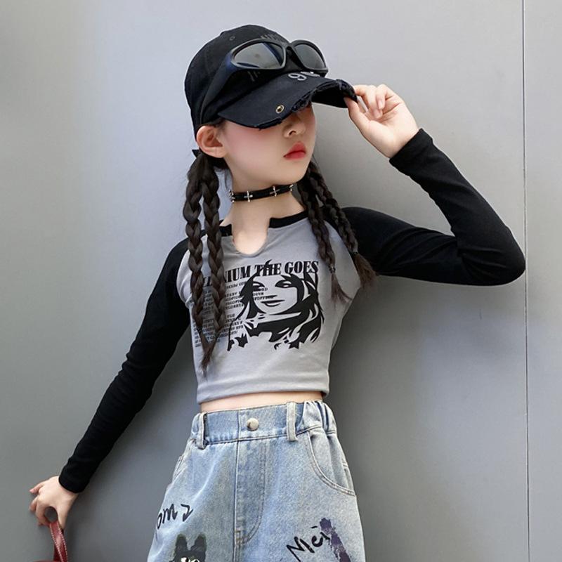 

Джинсы широкие с граффити для девочек - Весенне-осенние повседневные модные брюки 120 cm