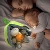 30cm Baby Strawberry Donkey Plush Toy with Lights Breathing Donkey Sleeping Doll Stuffed Creative Into Fruit Transform Doll Gift