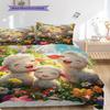 Sheep Pattern Bedding Quilt Set Quilt Cover Pillowcase Home Decoration Birthday Gift (1 * duvet cover + 2 * pillowcase, without core)