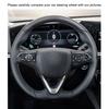 Czarna osłona kierownicy ze sztucznej skóry PU dla opla Astra K Corsa F Combo E Grandland X Insignia CT Mokka Vauxhall Holden
