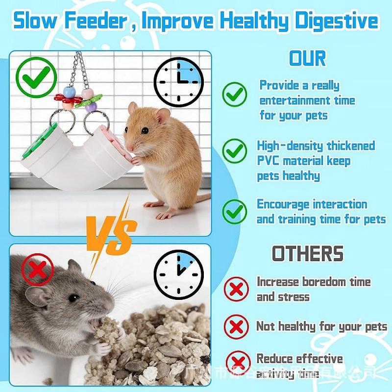 Parrot Hamster Foraging Pipe Chew Toy Bird Cage Accessory