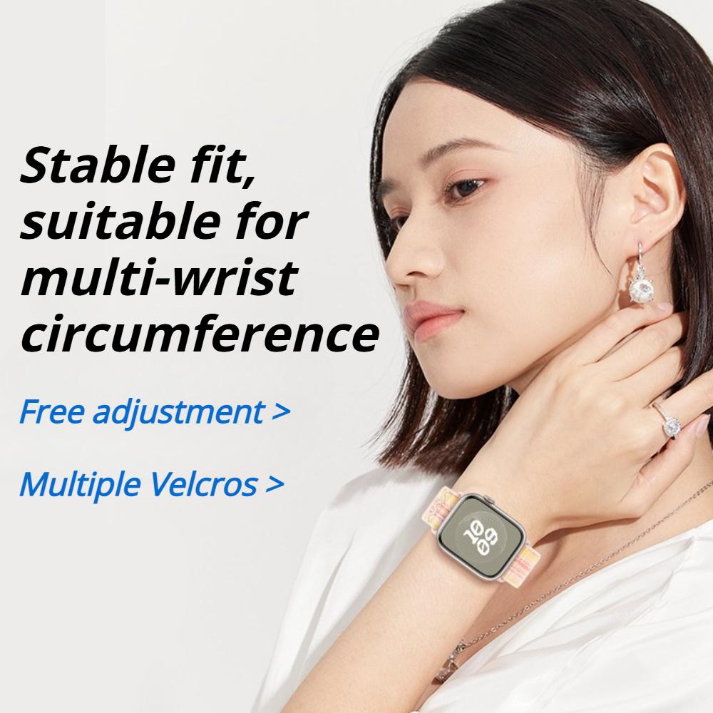 Nylon-Schlaufe für Apple Watch Armband 45mm 44mm 46mm 40mm 41mm 38mm 42mm Correa Armband iWatch Serie 11 10 6 Se 7 8 9 Ultra 3 2 49mm