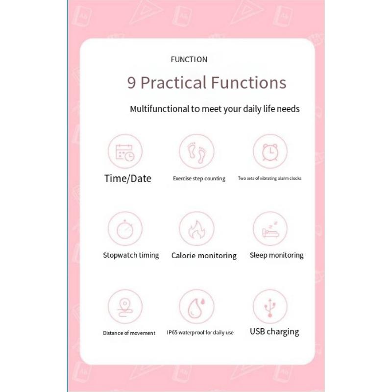 1 buc ceas inteligent pentru studenți, sport, numărare pași, alarmă cu vibrații, ceas electronic multifuncțional, brățară sport, rezistent la apă pentru viața de zi cu zi, fată