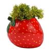 Pot de fleurs fraise en céramique 14 x 12 x 13 cm