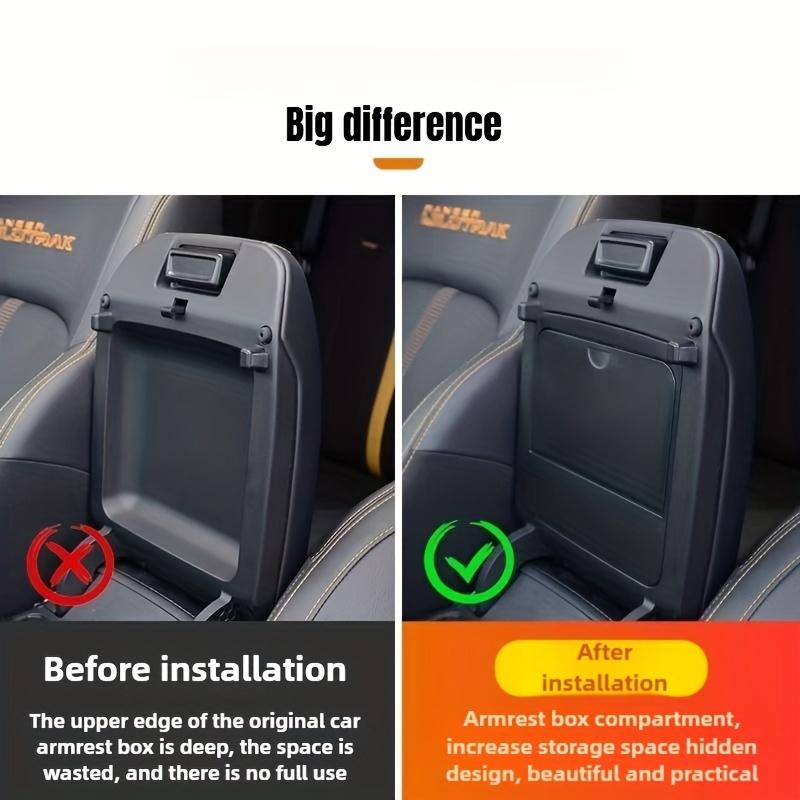 For Ford Ranger 2023-2025 Car Center Console Armrest Box Hidden Organizer Box Car Interior Storage Box With Locking Drawers
