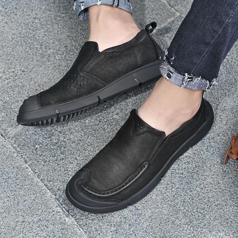 Fashion Men Casual Shoes Breathable Loafers Sneakers 2025 New Fashion Comfortable Flat Handmade Retro Leisure Loafers Shoes Men Shoes