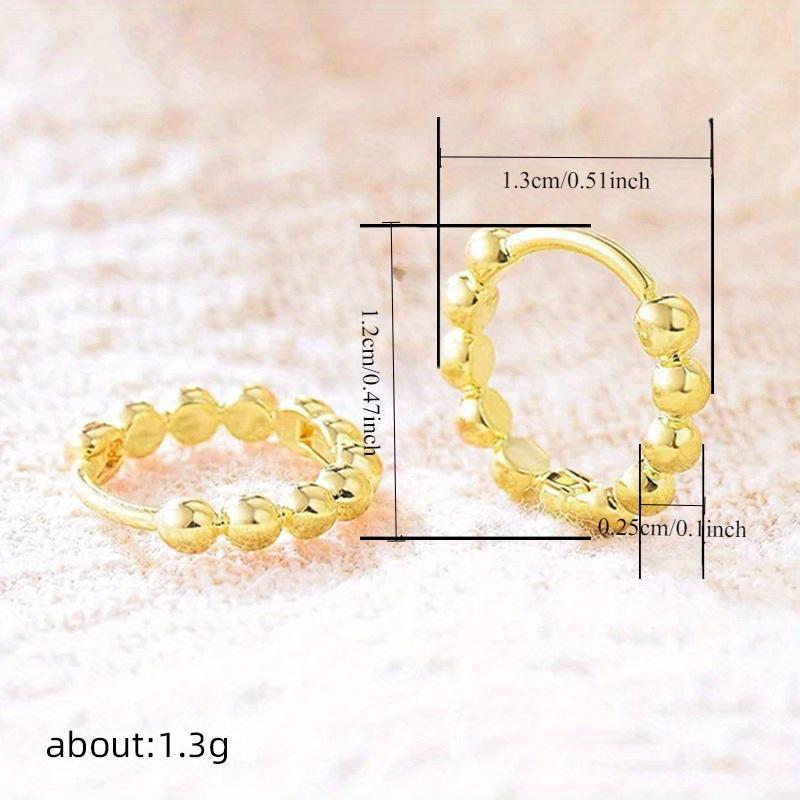 1pc Fashionable Multi-functional Earrings, Featuring A Simple Metallic Texture Like Beaded Beads