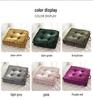 Comfortable Solid Color Dutch Velvet Bay Window Cushion - Thick, Dirt-Resistant, and Portable for Floor Sitting