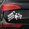 1pc Car Sticker Don't Touch My Car Creative Funny Reflective Car Decoration Stickers Car Window Accessories Car Body Decal