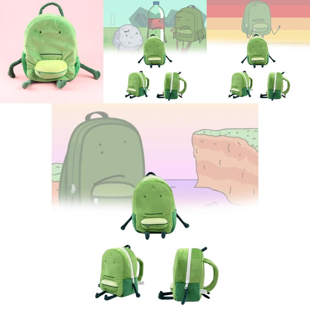 Adorable Green One Liam Backpack Plush Toy Soft Short Plush Animal Backpack