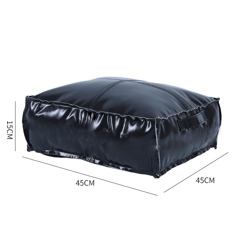 Unstuffed Pouf Cover No Filling Cushion Cover Oil Wax Leather Footstool Lazy Floor Futon Bedroom Decor Foot Stool Ottoman Cover