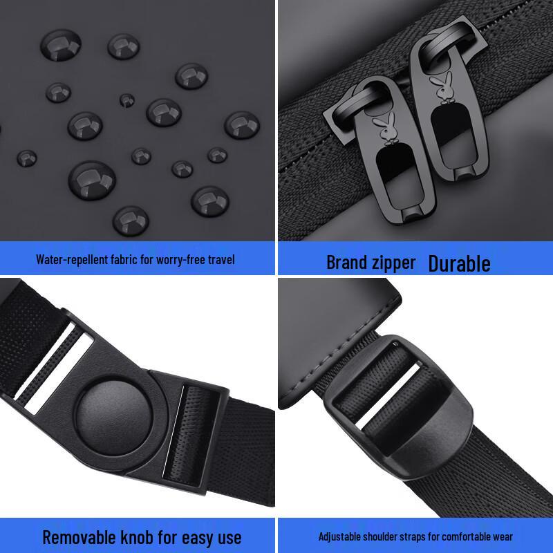 Playboy Men's Casual Business Fabric Messenger Bag