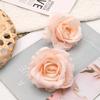 30pcs/Lot 9cm-10CM Large White Rose Artificial Silk Flower Heads DIY Wedding Decoration Wreath Scrapbooking Craft Fake Flowers