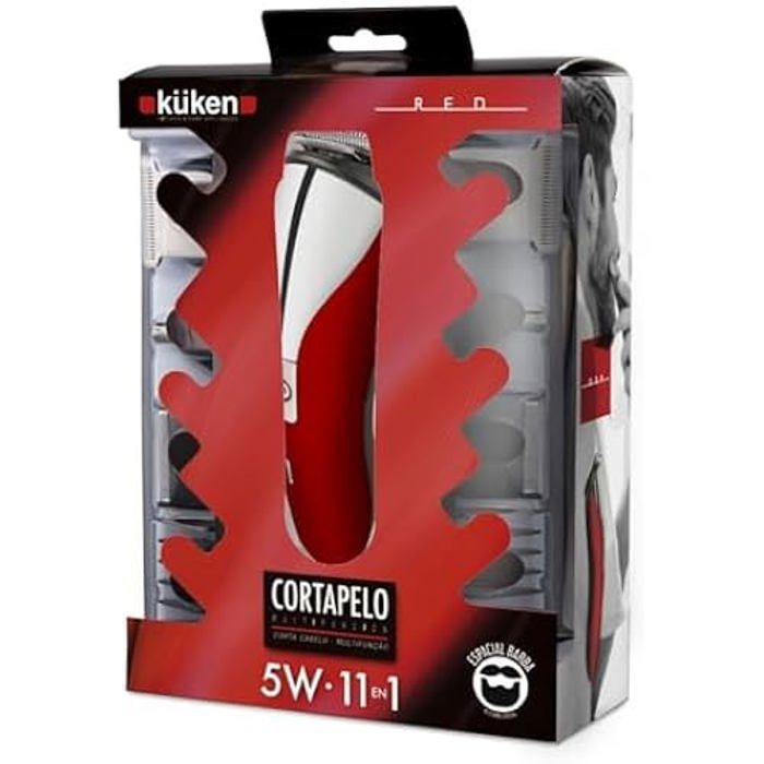 Hair/beard Clipper KUKEN BAT.11EN1 - Red - 11 Functions - For Men - Trendy Trimmer