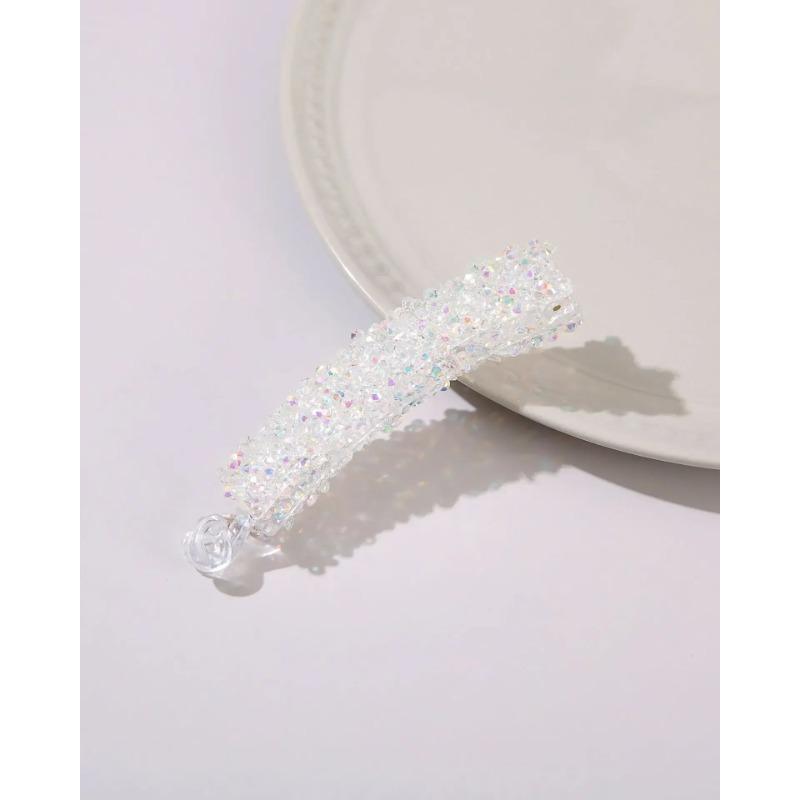 New Color Pan Hair Banana Clip Light Luxury Stone High-end Fashion Ponytail Clip Hair Accessories Hairpin