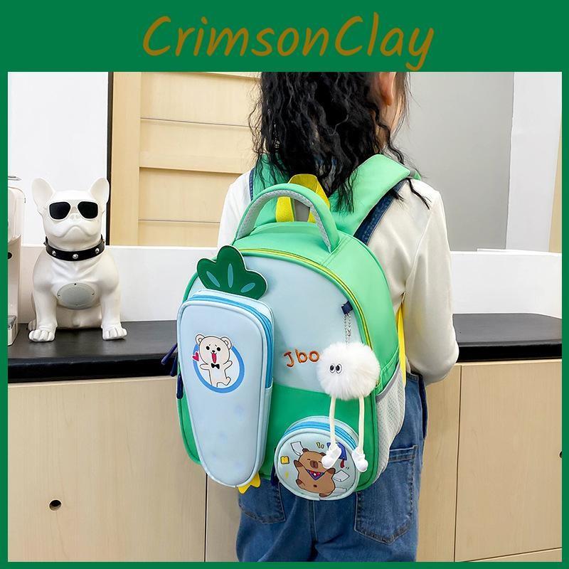 Eyecatching Carrot Cartoon Backpack For Young Children Made Of Quality Material Canvas