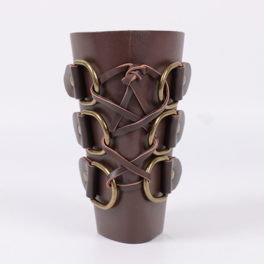 

Средневековый рыцарь ПУ кожаные наручи Викинг кожаная перчатка нарукавник Ренессанс напульсники повязка на руку защита запястья косплей One size