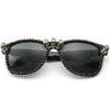 Neue Diamantbesetzte Totenkopf-Sonnenbrille Tanzparty Urlaubs-Dekorationsbrille Modische Katzenaugen-Sonnenbrille für Erwachsene