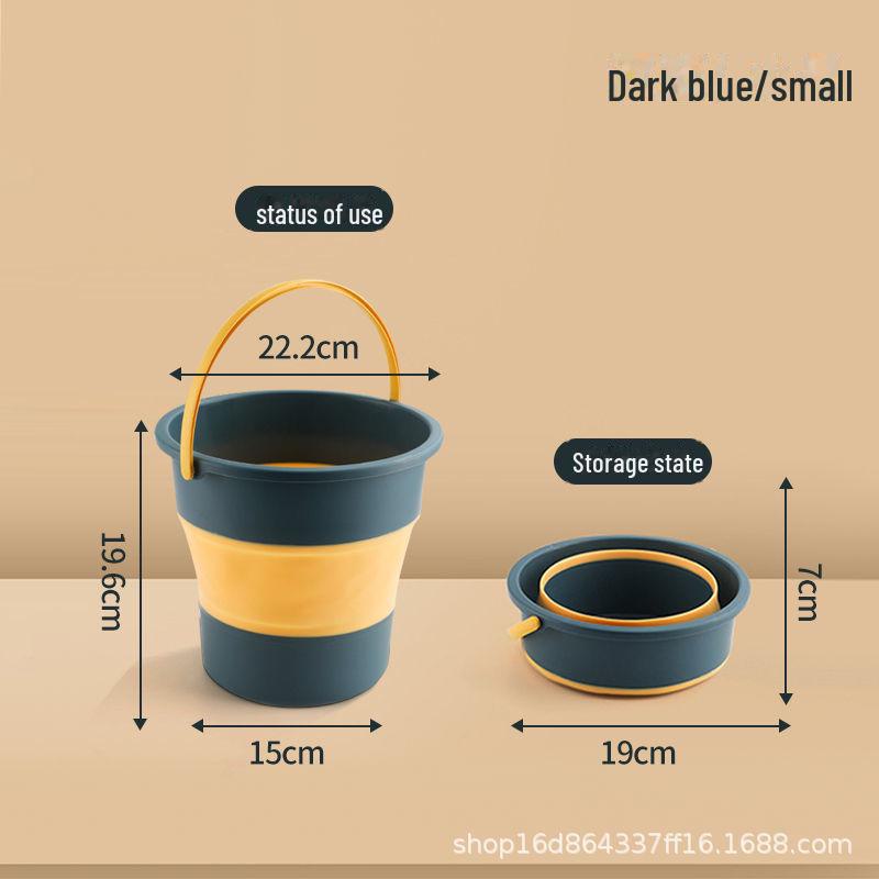 

Портативное складное рыболовное ведро для мытья автомобиля на открытом воздухе и хранения воды, хозяйственное ведро большой вместимости с утолщенной конструкцией.