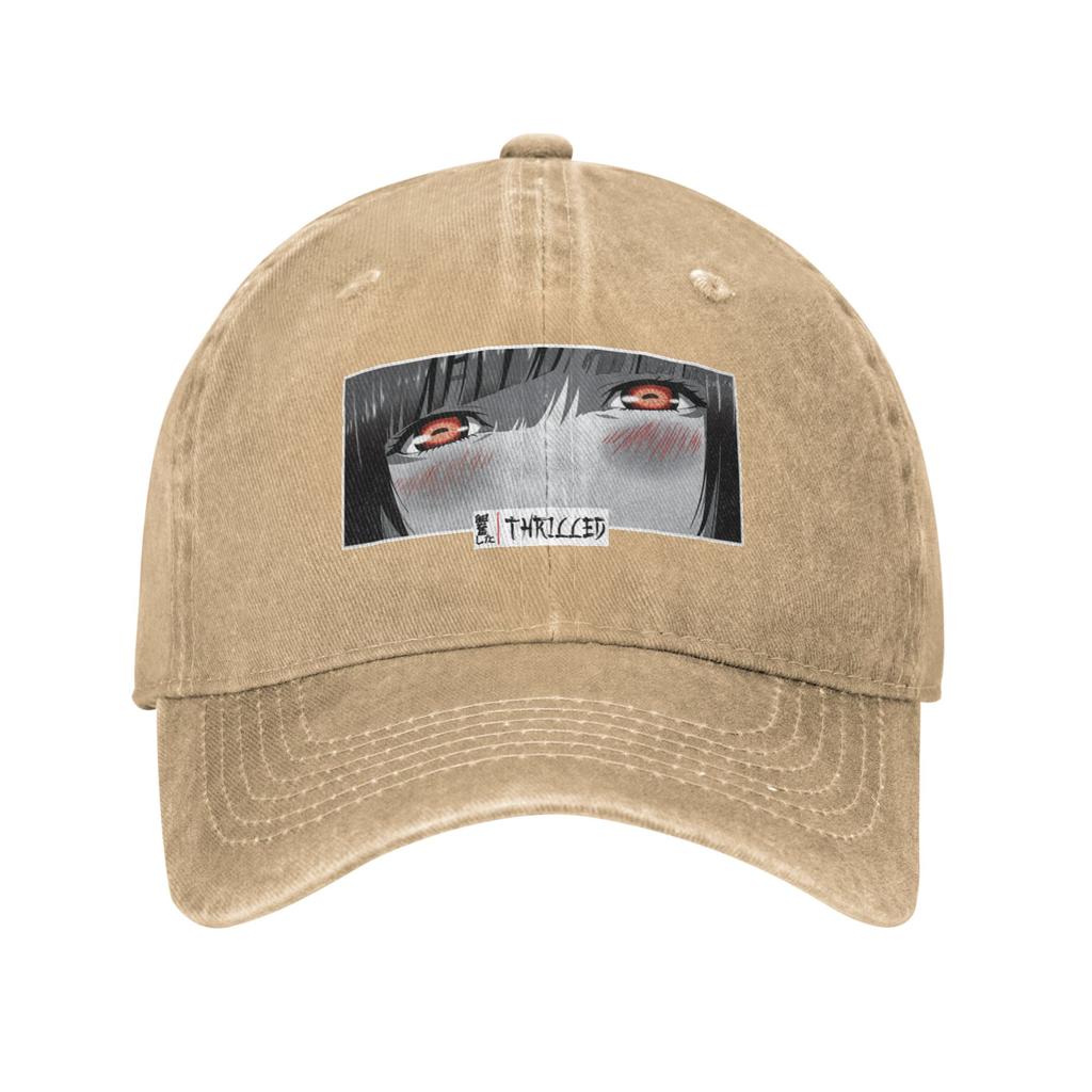 Fashion Thrilled Anime Eyes Stare Japanese Cozy Unisexga Panel Baseball Cap Hat Cap Unisex