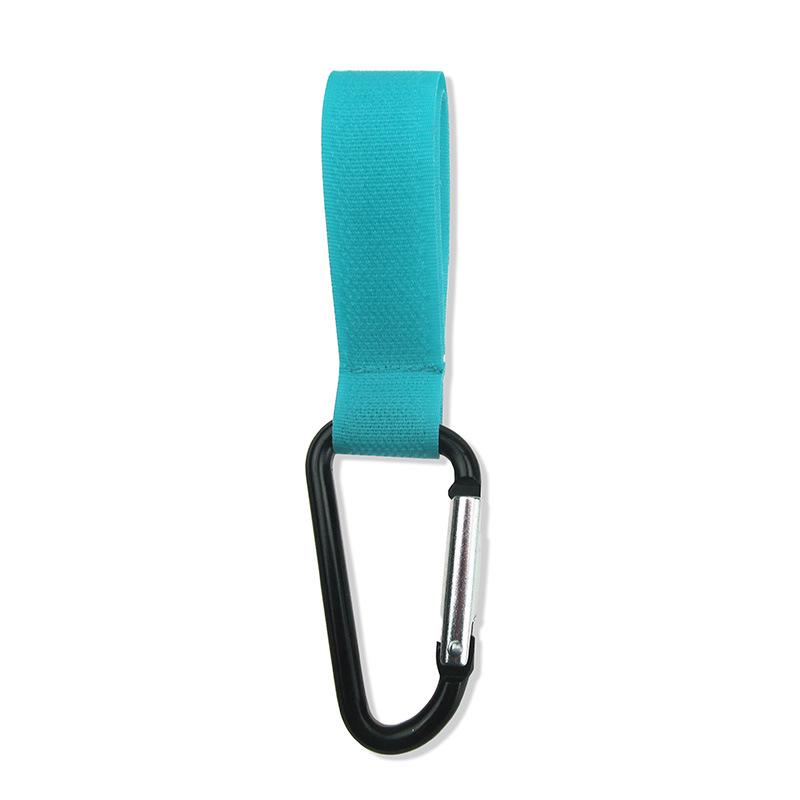 Metal Carabiner Stroller Hook with Nylon Velcro for Mummy Bags