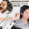 6 Pcs Spring Earwax Cleaner Tool Set Stainless Steel Spiral Design Ear Picks Ear Cleansing Tool Set 
