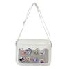 Japanese Harajuku Ita Bag for Women PU Transparent Pocket Itabag High School Girls Uniform JK Crossbody Shoulder Bag Handbags