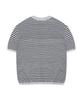 XTONZ Xtk182 Round Stripe Crop Cardigan (Gray)