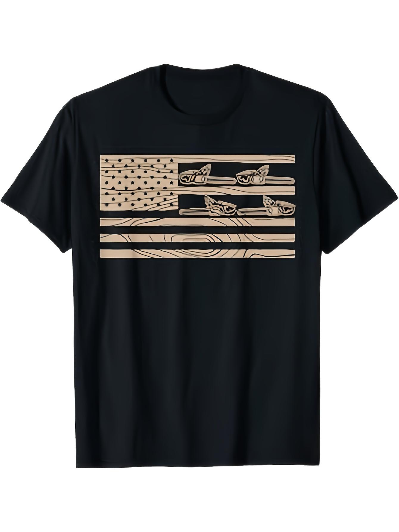 USA Flag Chainsaw Lumberjack Logger TShirt 100 Cotton ONeck Short Sleeve Summer Casual Mens Tshirt Streetwear S