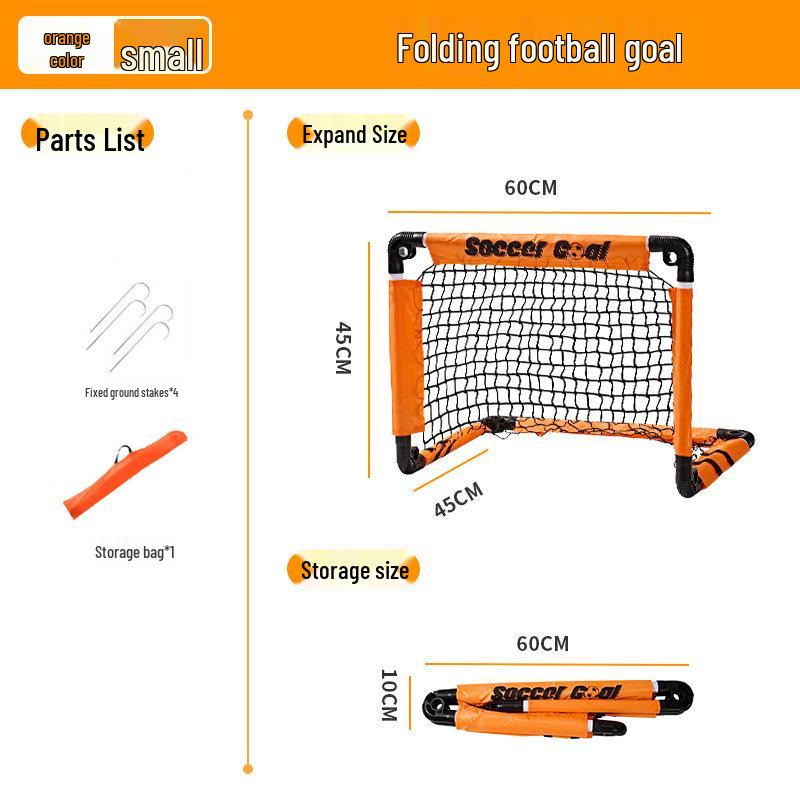 Foldable Kids' Football Goal for Training & Competition - Portable Indoor/Outdoor Parent-Child Frame