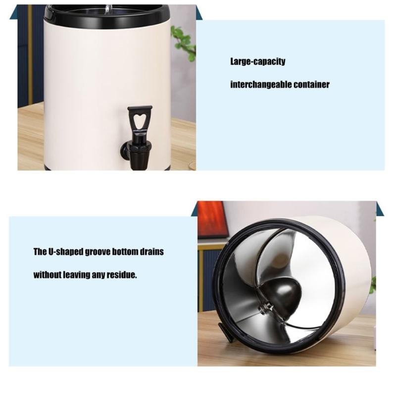 Large Capacity 8 Liter Warm Drink Container With Comfortable And Escape Immune Plan White Metal