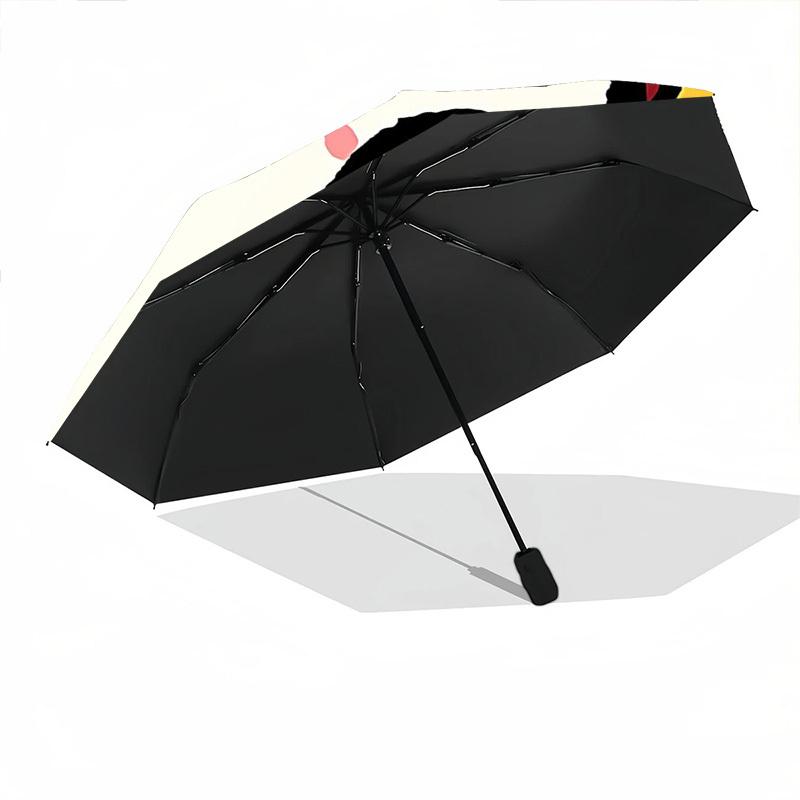 1pc Puppy Bear Adventure Auto Open/close, 8-Rib Iron Frame, Compact Folding Cute Umbrella All-Season Portable Umbrella for Travel 002