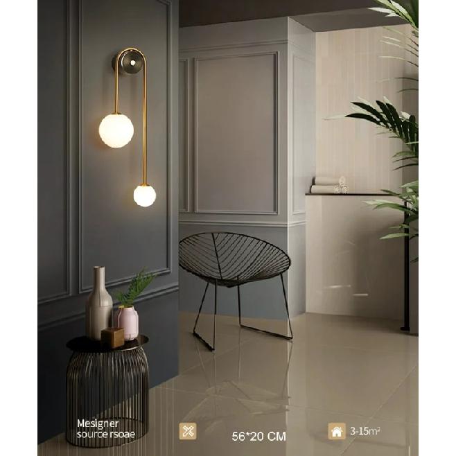 LED Bedroom Bedside Wall Light Lamp Glass Ball Gold Interior Lighting Sconce For Home Decor Living Room Corridor Luminaire