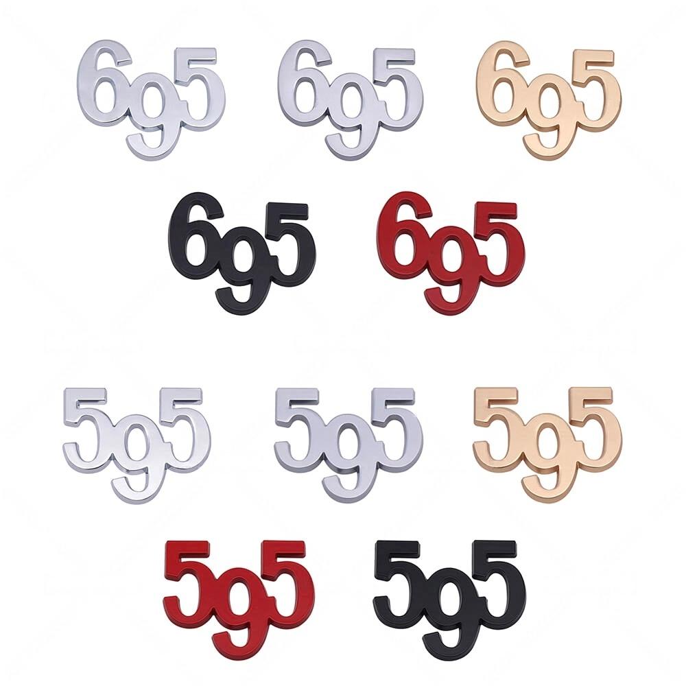3D Metal 595 695 Tunismo Esseesse Competizione Badge Logo Car Rear Trunk Emblem Decal Stickers for Abarth